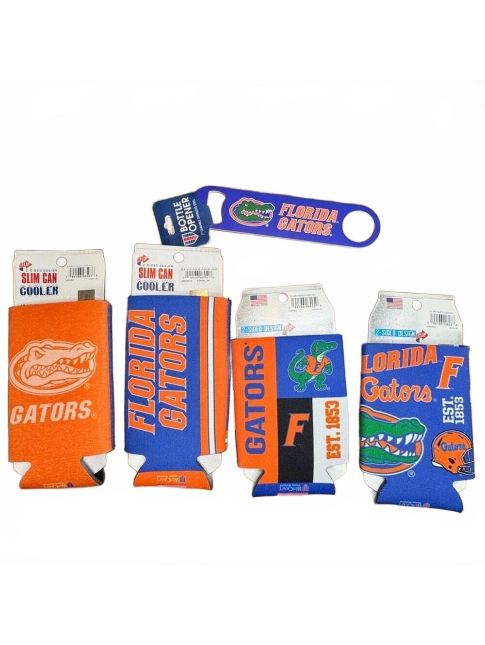 Florida Gators Can - Slim Koozies Opener, Orange, Blue - NWT